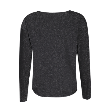 Liberté - Nuno Ls Boxy Blouse - Black Glitter